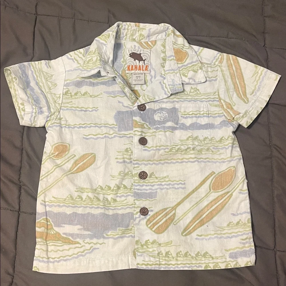 Kahala Boys Aloha Hawaiian Shirt XXXS - Picture 1 of 1